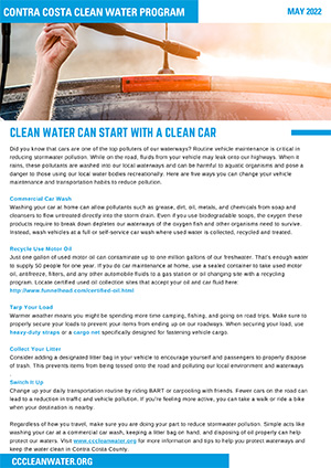 Contra Costa Clean Water Project March Newsletter